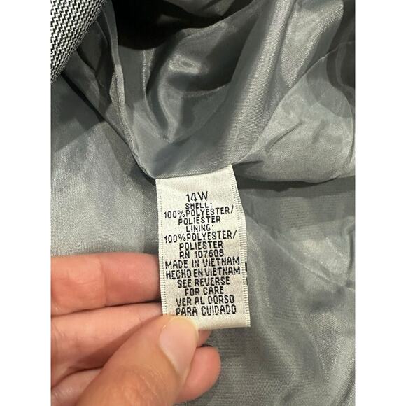 Isabella Suits Skirt Suit Set Grey Pleated Skirt Size 14W 14 W One Button Career - Picture 4 of 10